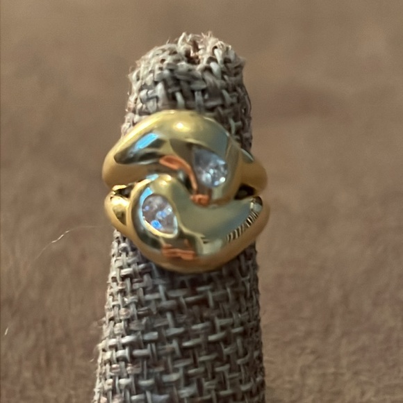 Brent Neale look-alike Flush Knot Gold Plated Ring - Picture 5 of 13